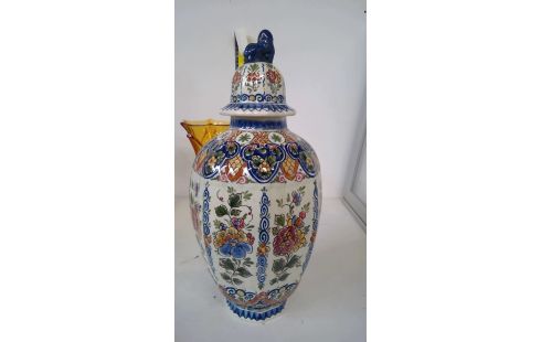 DECKELVASE DELFT, , POLYCHROM