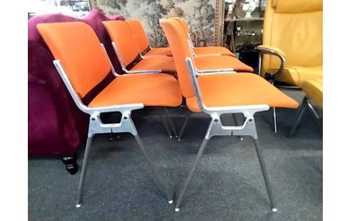 CHAISE ORANGE VINTAGE LOT DE 2