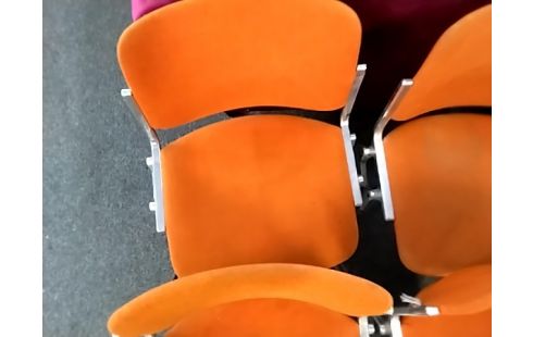 CHAISE ORANGE VINTAGE LOT DE 2