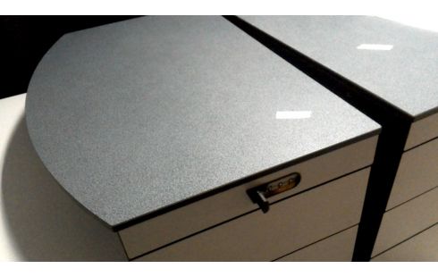 BLOC TIROIRS 3 TIROIRS FONCE GRIS