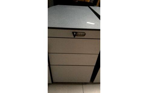 BLOC TIROIRS 3 TIROIRS FONCE GRIS