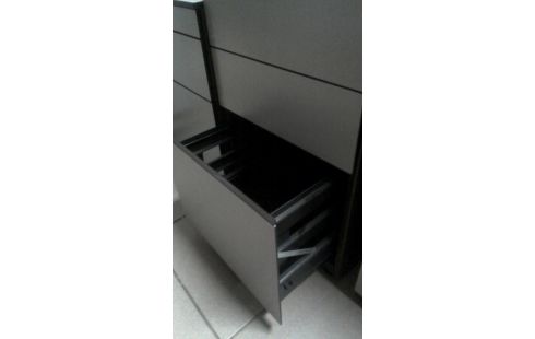 BLOC TIROIRS 3 TIROIRS FONCE GRIS