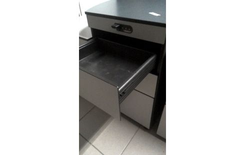 BLOC TIROIRS 3 TIROIRS FONCE GRIS