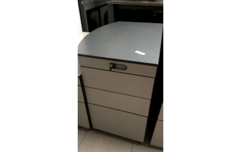 BLOC TIROIRS 3 TIROIRS FONCE GRIS