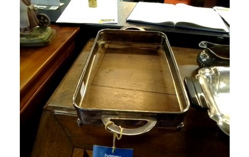 SUPPORT DE PLAT METAL ARGENTE