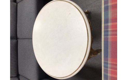 TABLE DE SALON RONDE STYLE LOUIS XV BLANC