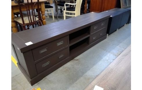 MEUBLE TELE BRUN 4 TIROIRS