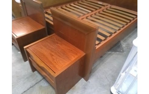 LIT 160X190 CM + SOMMIER +2 CHEVETS