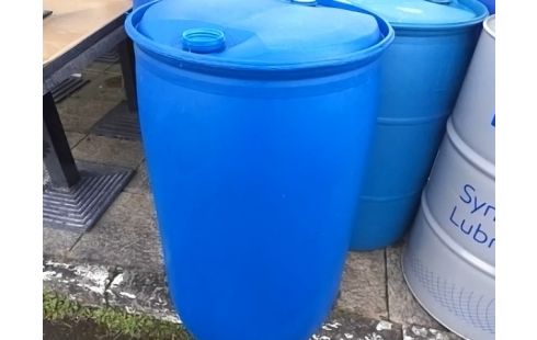 BIDON 200L PLASTIQUE BLEU