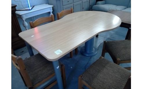 TABLE ACIER BOIS DE FORME SERRURE