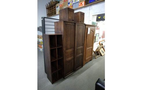 ARMOIRE CHENE 2 PORTES CASIERS