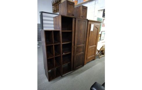 ARMOIRE CHENE 2 PORTES CASIERS