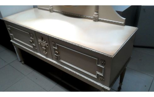 KOMMODE NATURFARBEN MET, , SPIEGEL OVAL 2 TÜREN