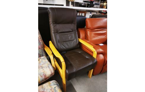 FAUTEUIL RELAX CUIR BRUN