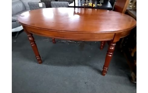 TABLE OVALE MERISIER 2ALLONGES ET PIED SUPP. L160 P100