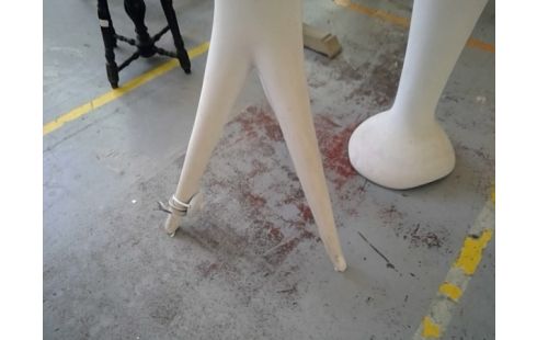 LAMPADAIRE PLATRE TRIPODE VINTAGE A RESTAURER