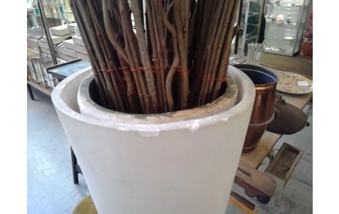 LAMPADAIRE PLATRE TRIPODE VINTAGE A RESTAURER