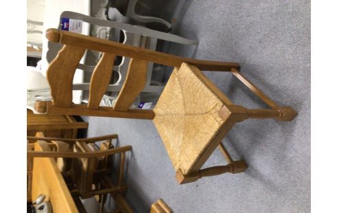 CHAISE CHÊNE CLAIR PAILLE LOT DE 6