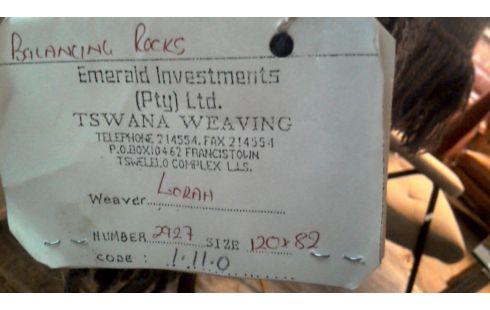 WANDTAPIJT TRIBAL ART  BOTSWANA/JANDWERK