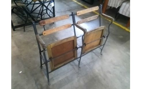 BANC / CHAISE DUO BOIS ET METAL