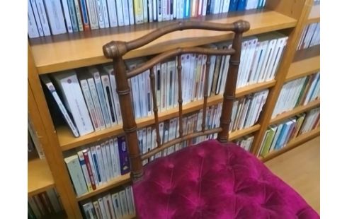 CHAISE ASSISE TISSU FUSHIA