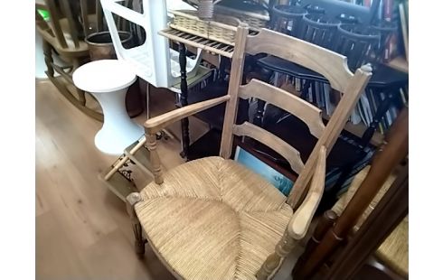 FAUTEUIL PAILLÉ STYLE LOUIS XVI PROVENCAL