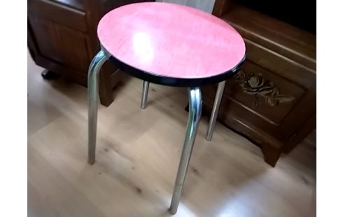 TABOURET FORMICA ROUGE