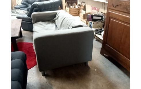 CANAPE 2 places tissu gris