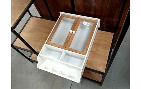 ARMOIRE patine blanc à suspendre