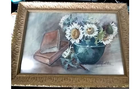 CADRE FLEURS BLANCHES