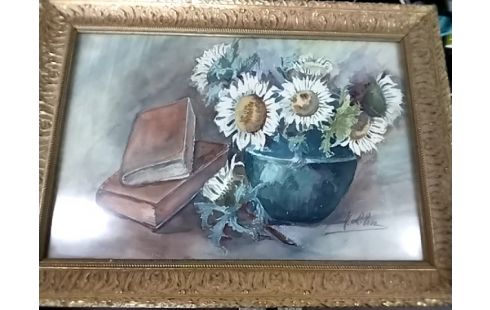 CADRE FLEURS BLANCHES