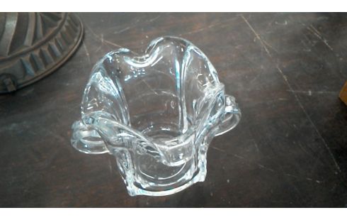 VASE PANIER A ANSES CRISTAL ETIRE