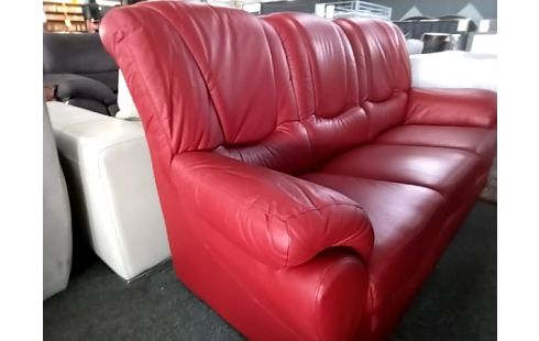 CANAPE ROUGE PVC 3 PLACES