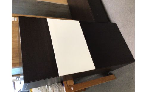 MEUBLE BAR BRUN BLANC MODERNE 2P 1T