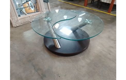TABLE BASSE VERRE MODULABLE