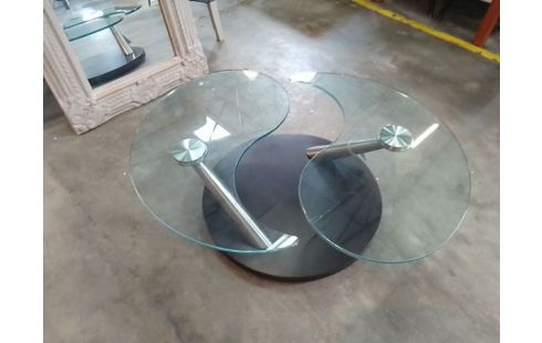 TABLE BASSE VERRE MODULABLE
