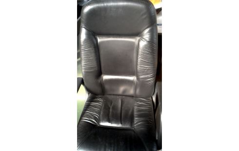 CHAISE DE BUREAU NOIR CUIR, , MOBILE