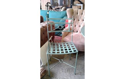 TABLE RONDE +4 CHAISES FER FORGÉ