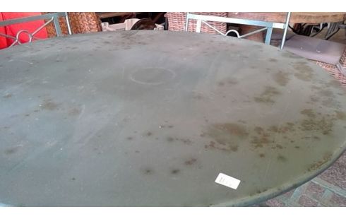 TABLE RONDE +4 CHAISES FER FORGÉ