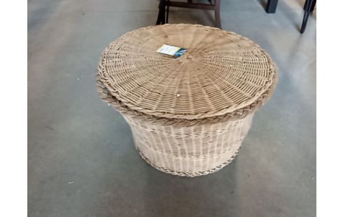 PANIER ROTIN ROND AVEC COUVERCLE