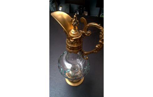 WATERKAN GLAS KOPER ANTIEK