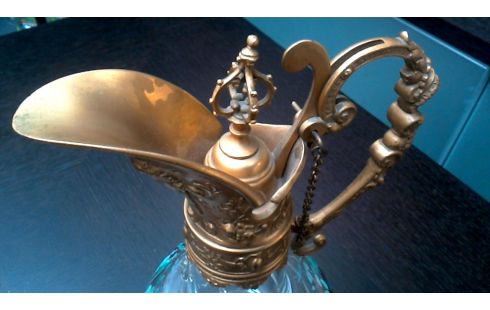 WATERKAN GLAS KOPER ANTIEK