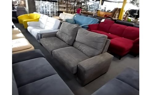 CANAPE 3 PLACES TISSU GRIS