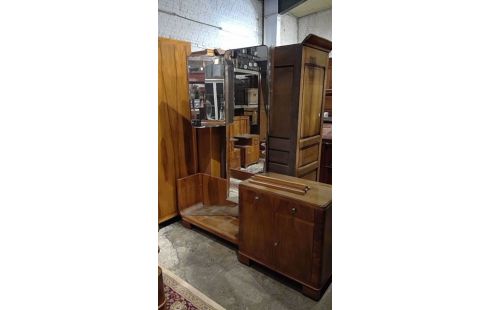 CHAMBRE ART DECO  COIFFEUSE LIT GARDE