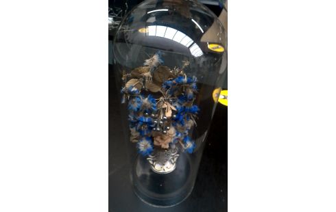 GLOBO 1 HIELO REDONDO FLOR AZUL