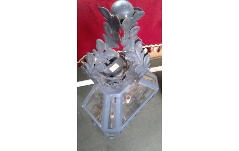 FAROLILLO GRANDE MODELADO GRIS HIERRO HIELO