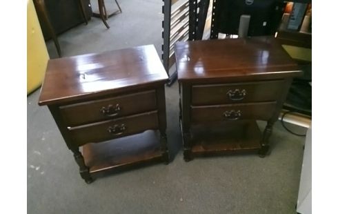 CHEVET RUSTIQUE 2 TIROIRS