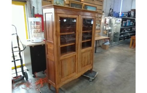 BIBLIOTHEQUE 2 PORTES VITRÉES EN L'ETAT