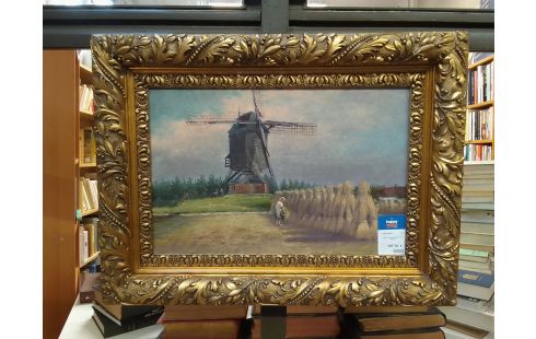 HUILE SUR PANNEAU VIEU MOULIN