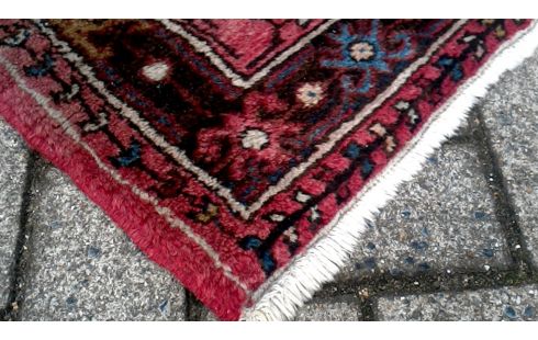 TEPPICH HANDGEKNÖPFT ROSA BLAU